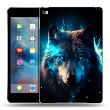 Пластиковый чехол на Ipad Mini 4 с принтом Волк ночной