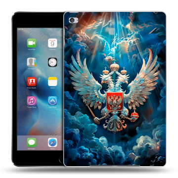 Пластиковый чехол на Ipad Mini 4 с принтом Герб флаг России Пластиковый чехол на Ipad Mini 4 с принтом Герб флаг России
