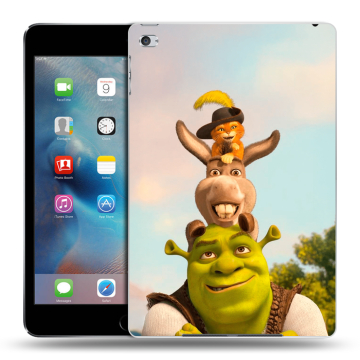 Пластиковый чехол на Ipad Mini 4 с принтом Шрек Shrek
