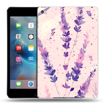 Пластиковый чехол на Ipad Mini 4 с принтом цветы лаванда Пластиковый чехол на Ipad Mini 4 с принтом цветы лаванда