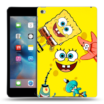Пластиковый чехол на Ipad Mini 4 с принтом Спанч боб Спанчбоб