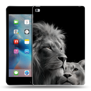 Пластиковый чехол на Ipad Mini 4 с принтом Лев кошки