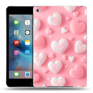 Пластиковый чехол на Ipad Mini 4 с принтом Сердечки Пластиковый чехол на Ipad Mini 4 с принтом Сердечки