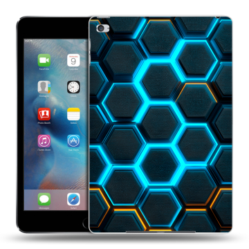 Пластиковый чехол на Ipad Mini 4 с принтом Неоновые соты