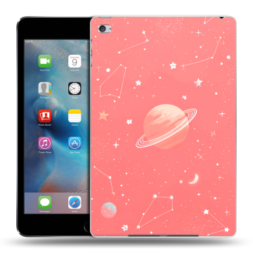 Пластиковый чехол на Ipad Mini 4 с принтом Розовый космос