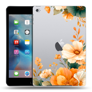 Пластиковый чехол на Ipad Mini 4 с принтом Цветы принт