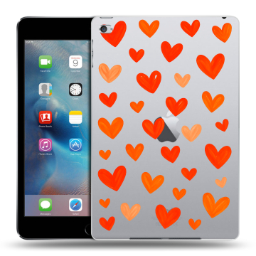 Пластиковый чехол на Ipad Mini 4 с принтом Сердечки