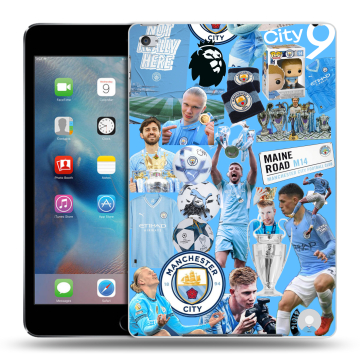 Пластиковый чехол на Ipad Mini 4 с принтом Man City Манчестер Сити