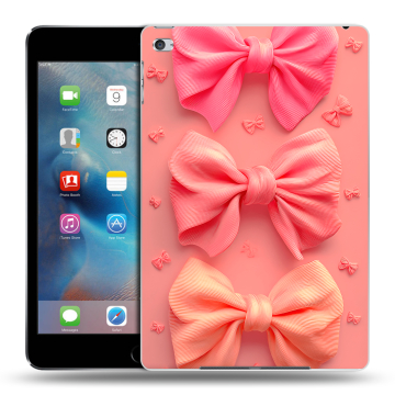 Пластиковый чехол на Ipad Mini 4 с принтом Розовые бантики Пластиковый чехол на Ipad Mini 4 с принтом Розовые бантики