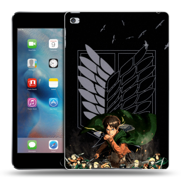 Пластиковый чехол на Ipad Mini 4 с принтом Атака титанов Пластиковый чехол на Ipad Mini 4 с принтом Атака титанов