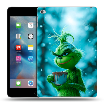 Пластиковый чехол на Ipad Mini 4 с принтом Новый год гринч