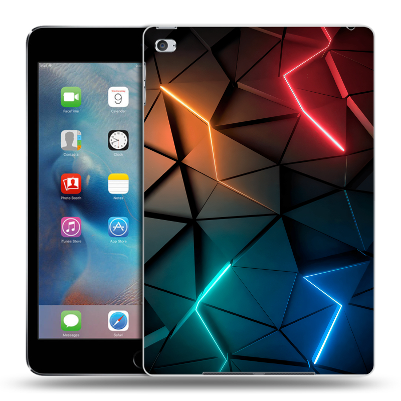 Пластиковый чехол на Ipad Mini 4 с принтом Абстракция неон Пластиковый чехол на Ipad Mini 4 с принтом Абстракция неон