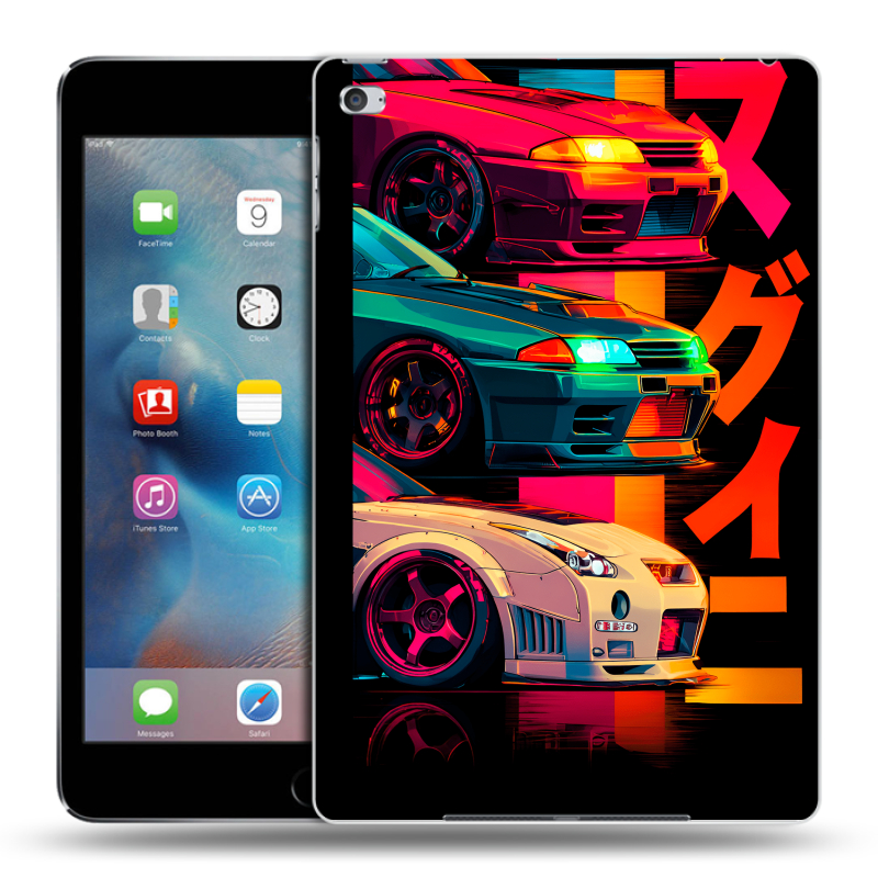 Пластиковый чехол на Ipad Mini 4 с принтом Гоночные машины Пластиковый чехол на Ipad Mini 4 с принтом Гоночные машины