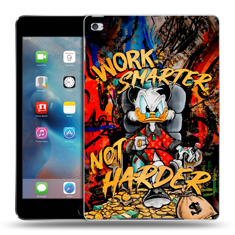 Пластиковый чехол на планшета Ipad Mini 4 с принтом Дональд Дак Деньги Пластиковый чехол на планшета Ipad Mini 4 с принтом Дональд Дак Деньги