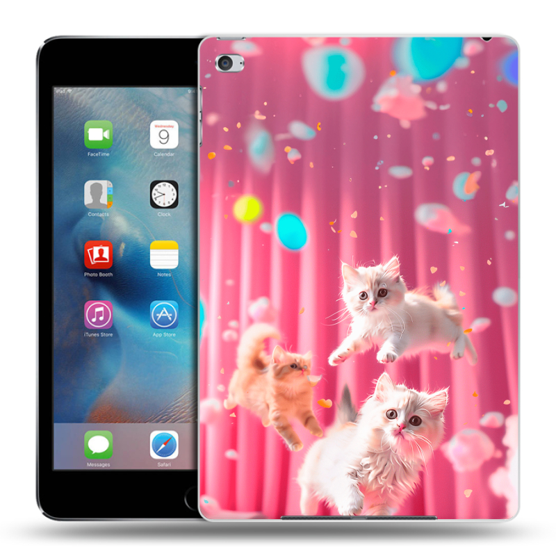 Пластиковый чехол на Ipad Mini 4 с принтом милые котики Пластиковый чехол на Ipad Mini 4 с принтом милые котики