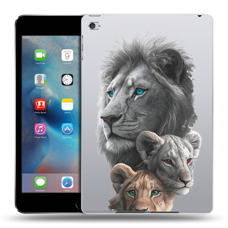 Пластиковый чехол на Ipad Mini 4 с принтом Львы Пластиковый чехол на Ipad Mini 4 с принтом Львы