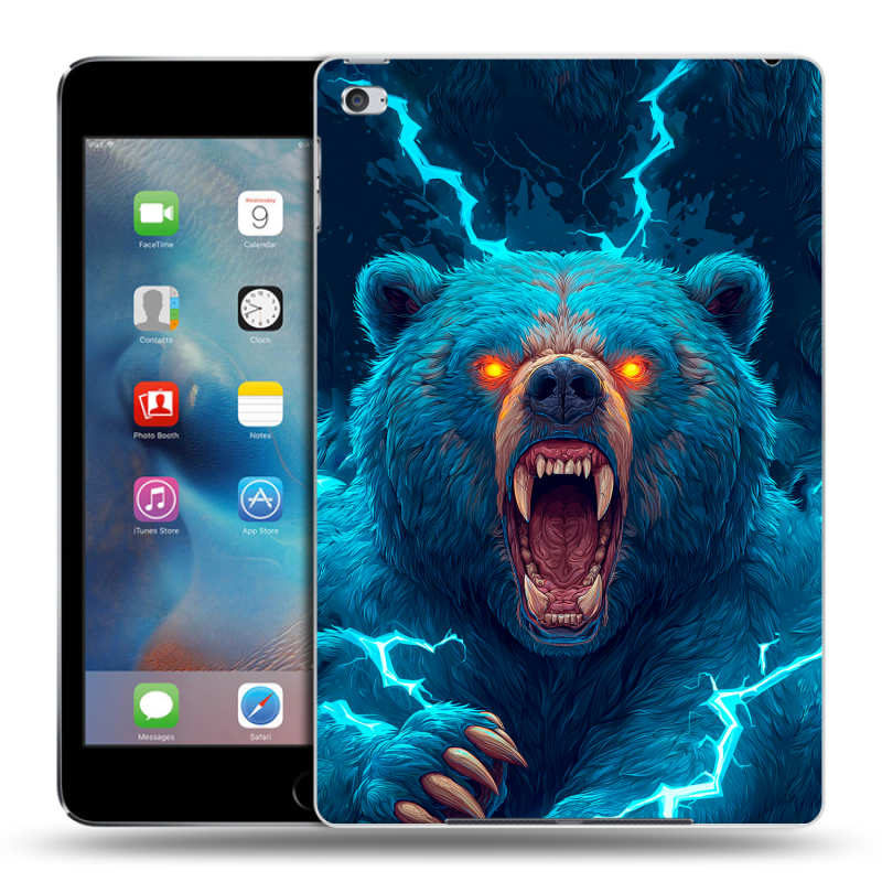 Пластиковый чехол на Ipad Mini 4 с принтом Медведь Пластиковый чехол на Ipad Mini 4 с принтом Медведь