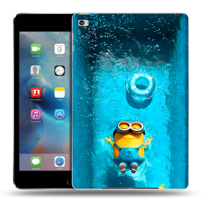 Пластиковый чехол на Ipad Mini 4 с принтом Миньоны Пластиковый чехол на Ipad Mini 4 с принтом Миньоны