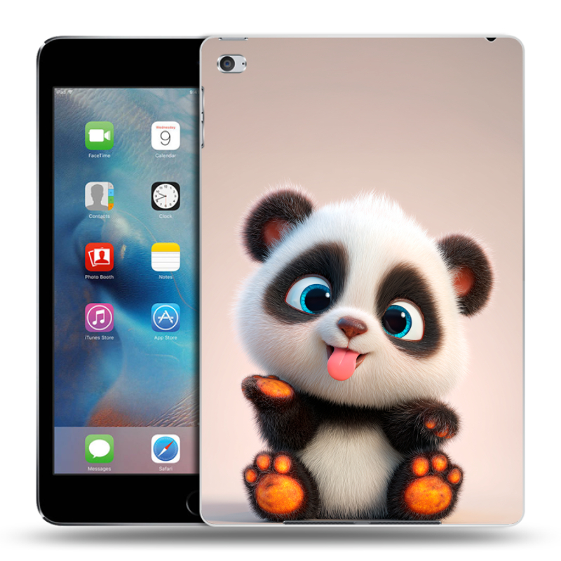 Пластиковый чехол на Ipad Mini 4 с принтом милая панда Пластиковый чехол на Ipad Mini 4 с принтом милая панда