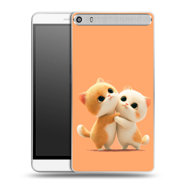 Пластиковый чехол на Lenovo Phab Plus с принтом Милые котики Пластиковый чехол на Lenovo Phab Plus с принтом Милые котики