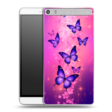 Пластиковый чехол на Lenovo Phab Plus с принтом Бабочки Пластиковый чехол на Lenovo Phab Plus с принтом Бабочки