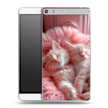 Пластиковый чехол на Lenovo Phab Plus с принтом котята котики