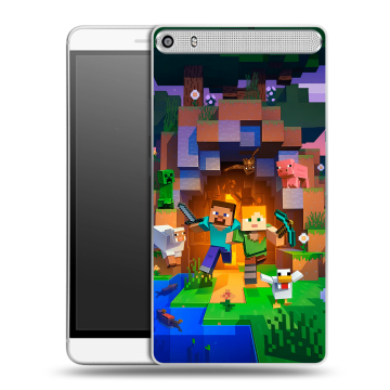 Пластиковый чехол на Lenovo Phab Plus с принтом Майнкрафт Minecraft
