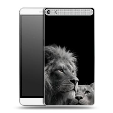 Пластиковый чехол на Lenovo Phab Plus с принтом Лев кошки Пластиковый чехол на Lenovo Phab Plus с принтом Лев кошки