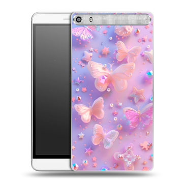 Пластиковый чехол на Lenovo Phab Plus с принтом Бабочки Пластиковый чехол на Lenovo Phab Plus с принтом Бабочки