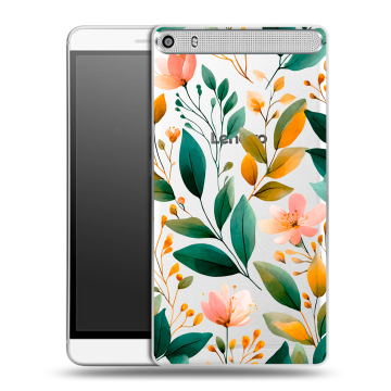 Пластиковый чехол на Lenovo Phab Plus с принтом Цветы паттерн Пластиковый чехол на Lenovo Phab Plus с принтом Цветы паттерн