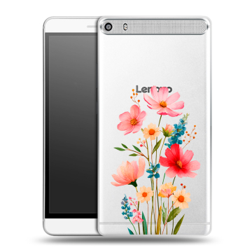 Пластиковый чехол на Lenovo Phab Plus с принтом Цветы Пластиковый чехол на Lenovo Phab Plus с принтом Цветы