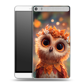 Пластиковый чехол на Lenovo Phab Plus с принтом Милая сова Пластиковый чехол на Lenovo Phab Plus с принтом Милая сова