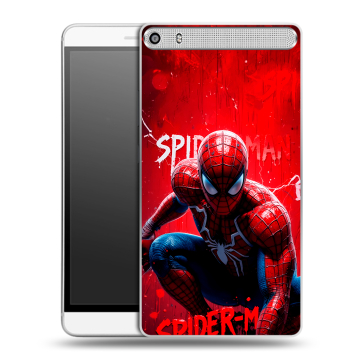 Пластиковый чехол на Lenovo Phab Plus с принтом Spiderman Человек паук