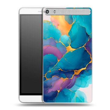 Пластиковый чехол на Lenovo Phab Plus с принтом Мрамор блестки Пластиковый чехол на Lenovo Phab Plus с принтом Мрамор блестки
