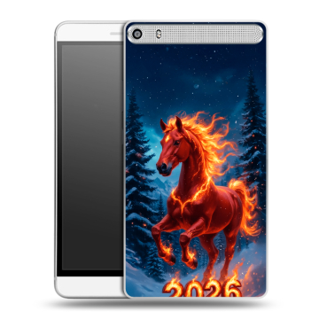 Пластиковый чехол на Lenovo Phab Plus с принтом Новый год коня Пластиковый чехол на Lenovo Phab Plus с принтом Новый год коня