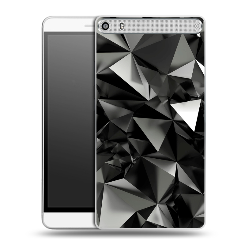 Пластиковый чехол на Lenovo Phab Plus с принтом Черные кристаллы Пластиковый чехол на Lenovo Phab Plus с принтом Черные кристаллы