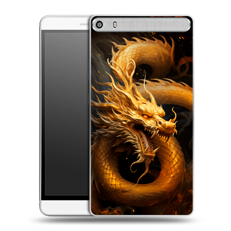 Пластиковый чехол на Lenovo Phab Plus с принтом Золотой дракон Пластиковый чехол на Lenovo Phab Plus с принтом Золотой дракон