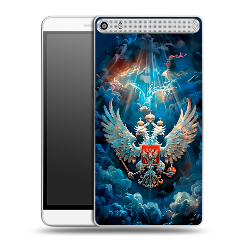 Пластиковый чехол на Lenovo Phab Plus с принтом Герб флаг России Пластиковый чехол на Lenovo Phab Plus с принтом Герб флаг России