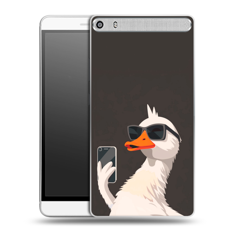Пластиковый чехол на Lenovo Phab Plus с принтом утка в очках Пластиковый чехол на Lenovo Phab Plus с принтом утка в очках