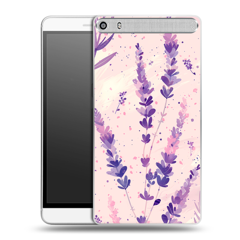 Пластиковый чехол на Lenovo Phab Plus с принтом цветы лаванда Пластиковый чехол на Lenovo Phab Plus с принтом цветы лаванда