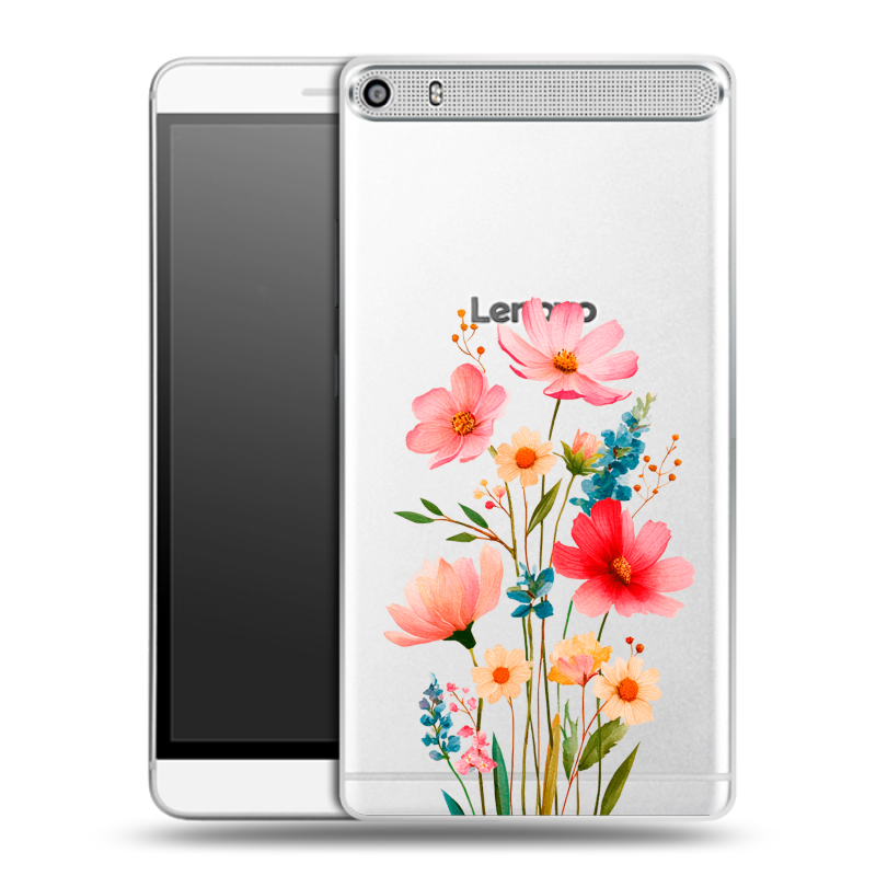 Пластиковый чехол на Lenovo Phab Plus с принтом Цветы Пластиковый чехол на Lenovo Phab Plus с принтом Цветы