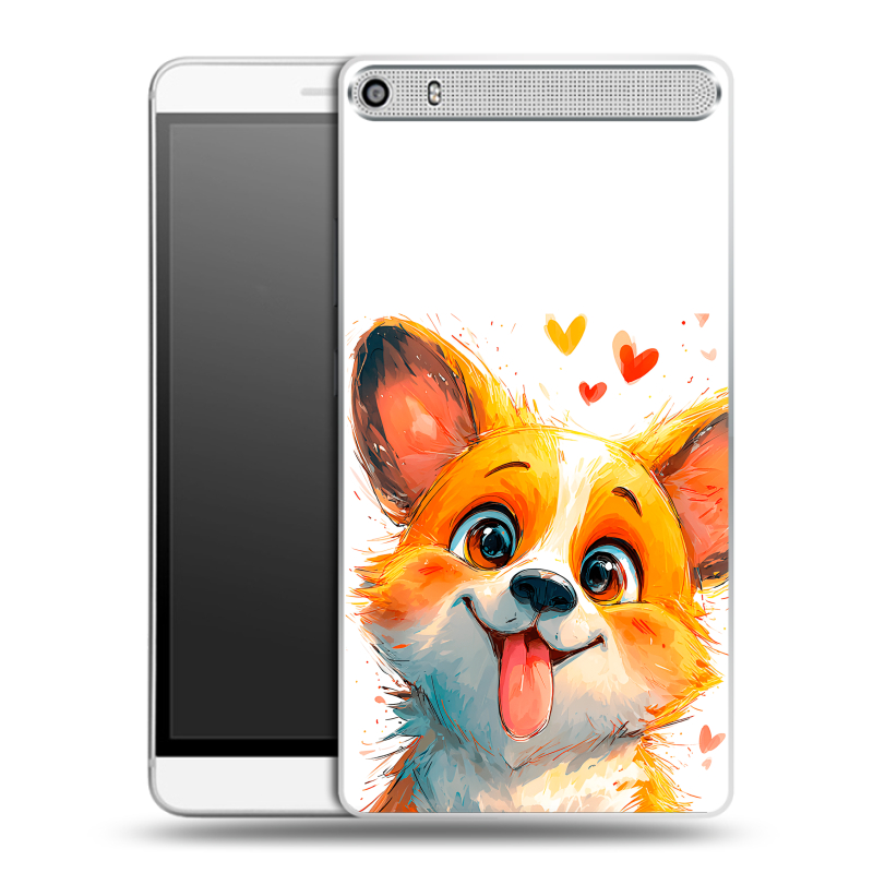 Пластиковый чехол на Lenovo Phab Plus с принтом корги Пластиковый чехол на Lenovo Phab Plus с принтом корги