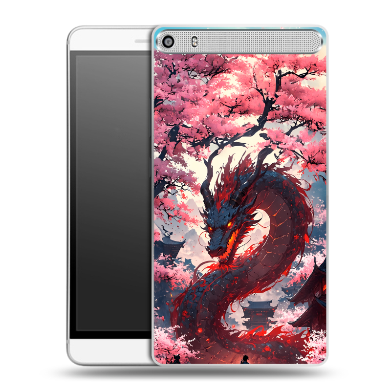 Пластиковый чехол на Lenovo Phab Plus с принтом Дракон Японский Пластиковый чехол на Lenovo Phab Plus с принтом Дракон Японский