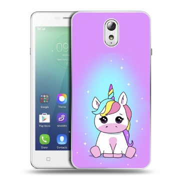 Силиконовый чехол на Lenovo Vibe P1m с принтом Единорог