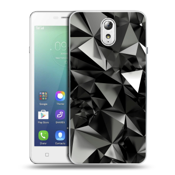 Силиконовый чехол на Lenovo Vibe P1m с принтом Черные кристаллы