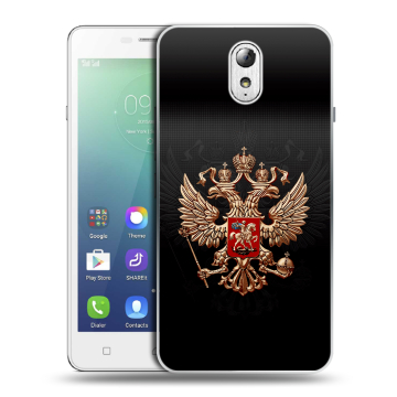 Силиконовый чехол на Lenovo Vibe P1m с принтом Герб России