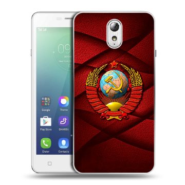 Силиконовый чехол на Lenovo Vibe P1m с принтом Герб СССР