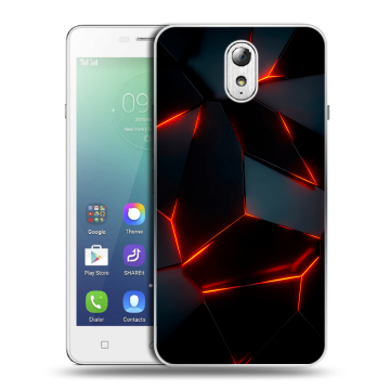 Силиконовый чехол на Lenovo Vibe P1m с принтом Яркие абстракции