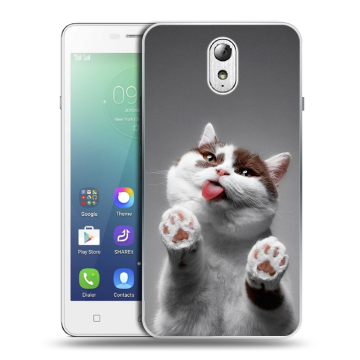 Силиконовый чехол на Lenovo Vibe P1m с принтом Коты