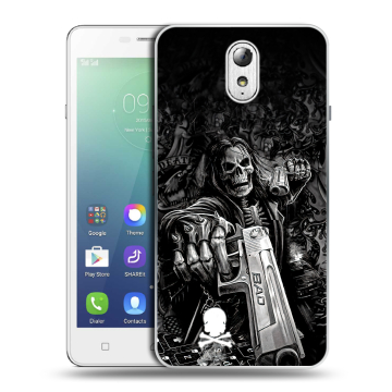 Силиконовый чехол на Lenovo Vibe P1m с принтом Скелет